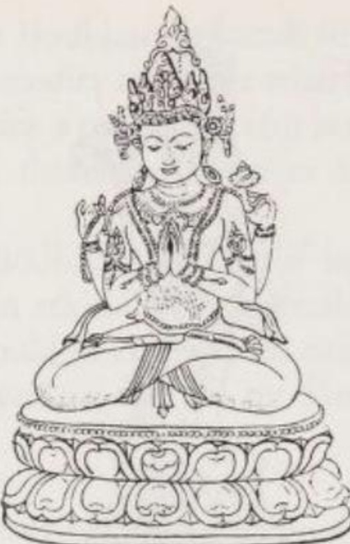 Avalokiteśvara, hình tướng bốn tay